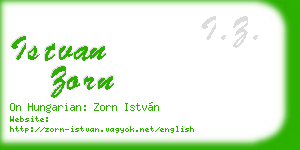 istvan zorn business card