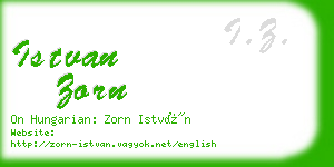 istvan zorn business card